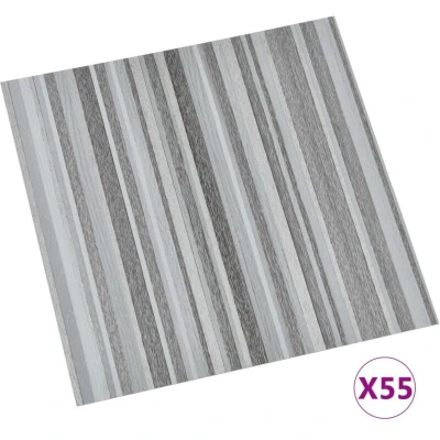 Image of vidaXL Self adhesive Flooring Planks 55 pcs PVC 5.11 m² Light Grey