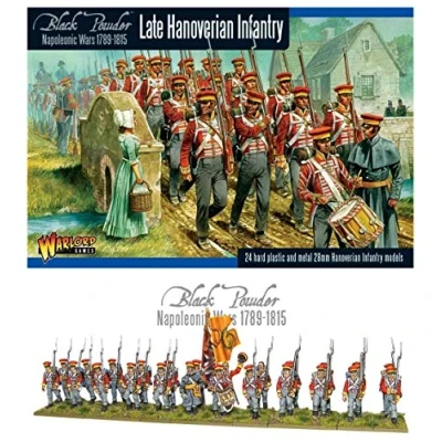 Image of Hanoverian Infantry 28mm Scale Plastic Miniatures for Black Powder by Warlord Games Highly Detailed Napoleonic Era Table top Wargaming