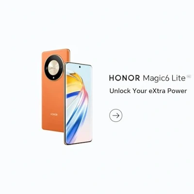Image of HONOR Magic6 Lite, Sim Free Mobile Phones, 5G Smartphone, 8GB+256GB, 6,78 Anti Drop 120Hz Display, 108MP Triple Rear Camera, 5300mAh Battery, Dual SIM, Android 13, Sunrise Orange