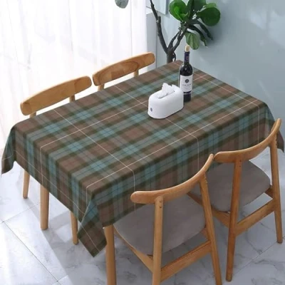Image of EgoMed Tablecloths,Washable Table Cloth for Kitchen Dining Room Decor Outdoor Party 137X183 CM Scale Fraser Hunting Weathered Tartan