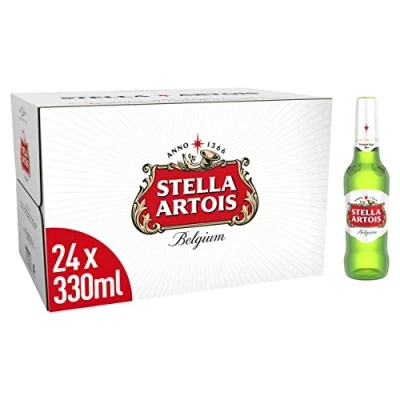 Image of Stella Artois Premium Belgian Lager 6 x 4 330ml Bottles 4.6% ABV