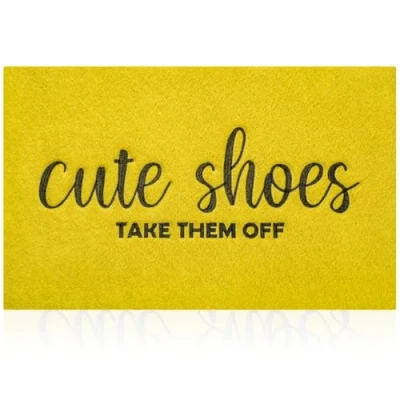 Image of Door Mat Outdoor Indoor Welcome Funny Mats for Front Doormats 60x90 cm Yellow Non Slip Easy Clean Doormat Garage, Entryway, Patio, High Traffic Areas