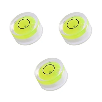 Image of Taskar Pack of 3 Mini Round Bullseye Spirit Level Bubble 12mm Vial