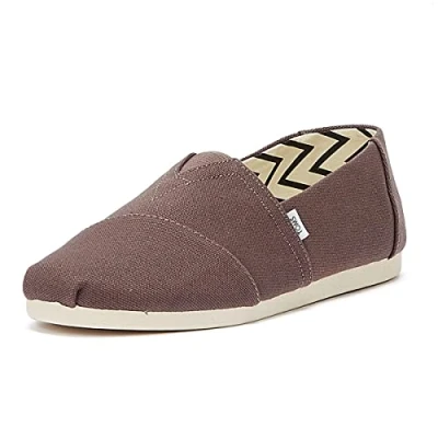 Image of TOMS Mens Recycled Cotton Alpargata Loafer Flat, Grey, 6 UK