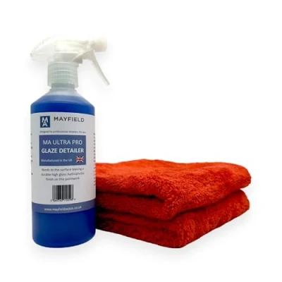 Image of Car Ceramic Detailer Kit infused detailer, Thick Luxurious Edgeless Microfibres, High Gloss, Hydrophobic, Detailing, Valeting, Easy and safe to use, Enhances the finish, Professional…