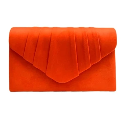 Image of LeahWard Women&#039;s Suede Clutch Handbags Purse Wedding Bags 308 (Scarlet)