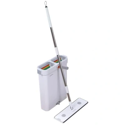 Image of JOYBOS Microfiber Flat Mop and Drainer Bucket Set