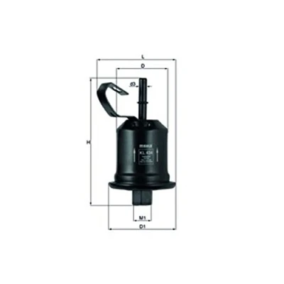 Image of 76693089 Fuel Filter MAHLE ORIGINAL KL 434 In Line 7,9mm TOYOTA: Avensis I Liftback
