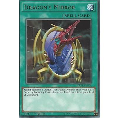 Image of YuGiOh DPRP EN028 Dragon&#039;s Mirror 1st Edition Rare Card (Rivals of the Pharaoh)