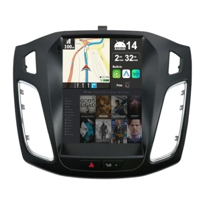 Image of JOYX Android 12 IPS Car Stereo For Ford Focus (2010 2013) Built in Wireless Carplay/Android Auto 2G+32G Rear Camera FREE 9.7 Inch 2 Din Steering Wheel WiFi 4G DAB Fast boot Split Screen