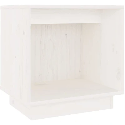 Image of vidaXL Bedside Cabinet White 40x30x40 cm Solid Wood Pine