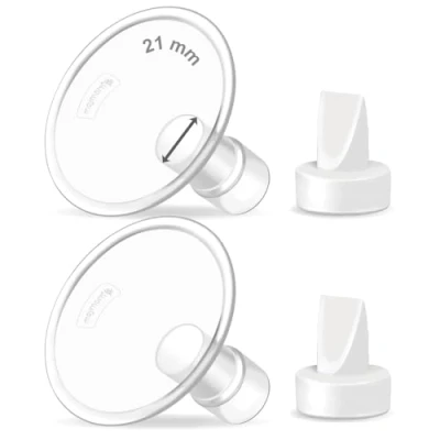 Image of Maymom Pump Valve &amp; MyFit 21mm Shield Compatible with Lansinoh Breast Signature Pro/Smartpump/Manual Pump. Replace Valve. Not Original Part