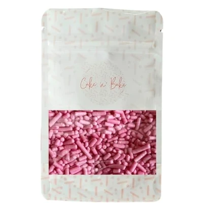 Image of Sugar Strands Edible Cupcake Cake Topper Sprinkles (Pink)