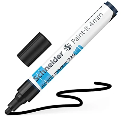 Image of Schneider Acrylic Marker Paint It 320 4 mm 15 cm Black