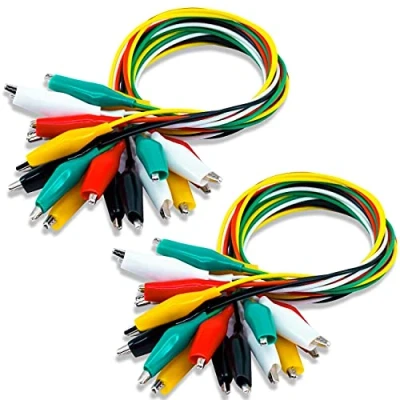 Image of 20 Pcs Alligator Clips Mini Crocodile Clip by UMTMedia® 12v Wires Cable Small Leads Electrical Croc Double Crocadile Aligator Crocadial