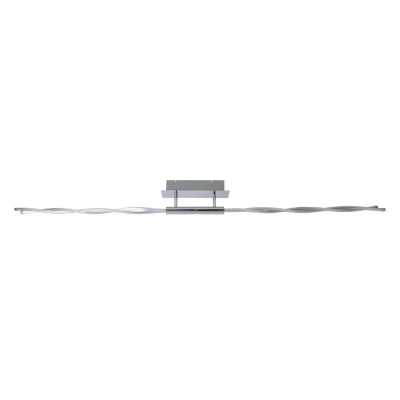 Image of Twist Dimmable Integrated LED Semi Flush Ceiling Light Chrome 3000K
