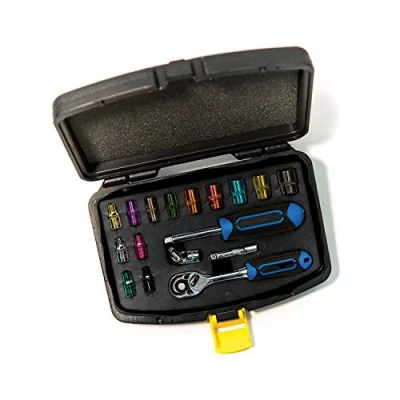 Image of C.K 17 piece coloured 1/4&quot; sure drive socket set