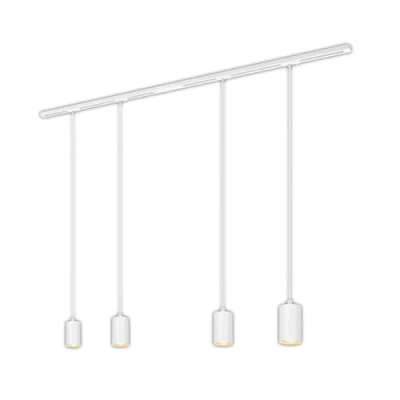 Image of Briloner RAIL 230 V track lighting system, white, 4 pendants, length 1.5 m