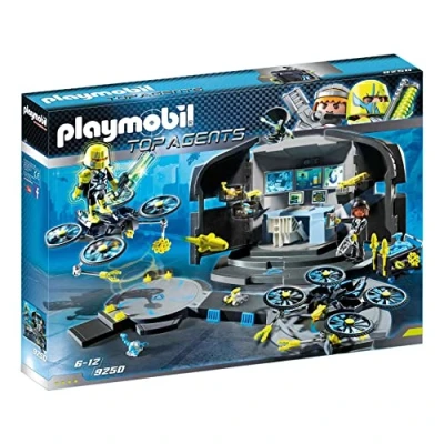 Image of PlayMOBIL 9250 Top Agents Dr. Drone&#039;s Command Base, Fun Imaginative Role Play, PlaySets Suitable for Children Ages 4+