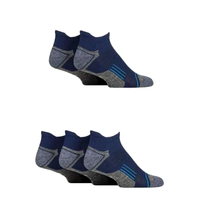 Image of Mens 5 Pair Jeep Technical Trainer Sport Socks Navy 6 11