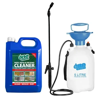 Image of One Chem 5L + Sprayer Heavy Duty Patio Cleaner Path Concentrate Mould Remover, Lichen Algae Remover Pressure Washer Detergent Control