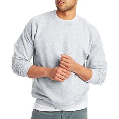 Image of Hanes Unisex Adult mensOP160Ecosmart Fleece Sweatshirt Long Sleeve Gray 5X Large
