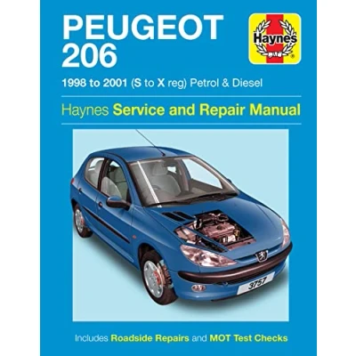 Image of Peugeot 206 Petrol &amp; Diesel (98 01) Haynes Repair Manual (Paperback)