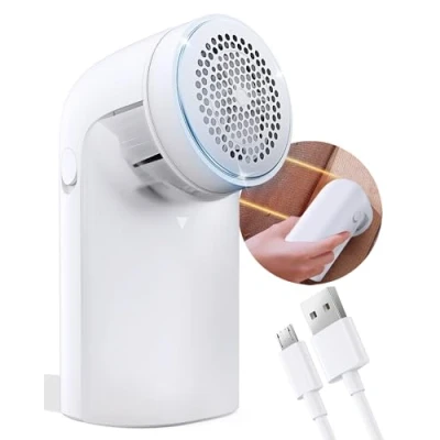 Image of Tylasom Fabric Shaver, Portable Electric Lint Remover, USB Rechargeable Wool Jumper Debobbler, Bobble Remover for Clothes, Sweater Defuzzer Jumpers