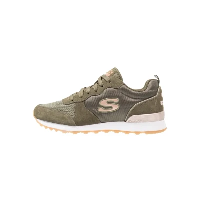 Image of Skechers OG 85 Trainers, Women&#039;s, Size: 5.5, Olive/rose gold Leather/synthetics