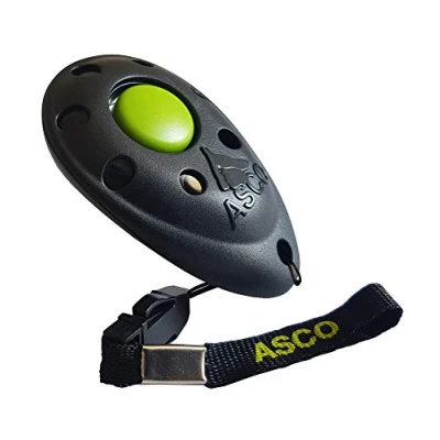 Image of ASCO Premium clicker for training of dogs, cats and horses, professional clickers, dog Black AC01P