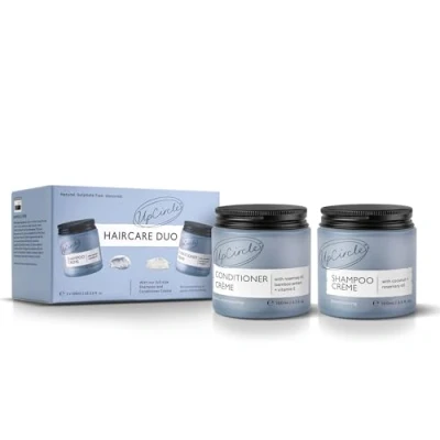 Image of UpCircle Haircare Duo Shampoo and Conditioner Crème Rosemary Oil, Coconut Oil + Vitamin E Prevents Frizz, Protects Scalp Boosts Circulation Vegan, Cruelty Free Sustainable