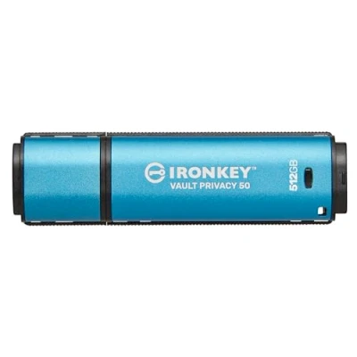 Image of Kingston IronKey Vault Privacy 50 FIPS 197 Certified &amp; XTS AES 256 bit Encrypted USB Drive for Data Protection IKVP50/512GB
