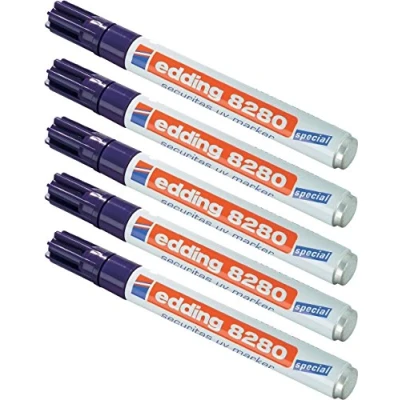 Image of Edding Special Marker 8280 Securitas UV Pens 1.5 3 mm, Transparent 5er Pack