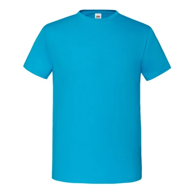 Image of Fruit of the Loom Mens Iconic Premium Ringspun Cotton T Shirt (Azure Blue) Size X Large