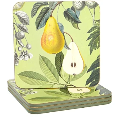 Image of Royal Botanic Gardens Kew Fruit And Floral Square Coaster Pack Of 4
