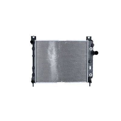 Image of 52028818AB, 52028818AD Engine radiator NRF 58367A Aluminium 597mm 475mm 33mm with mounting parts Brazed cooling fins