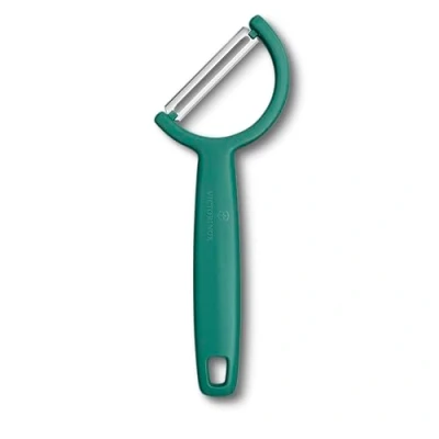 Image of Victorinox Peeler Rho, for Vegetables, Fruits, Straight Edge, Single Edged, Extra Sharp, Swiss Made, Green
