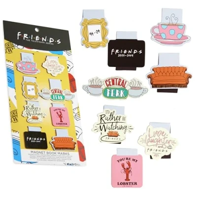 Image of FRIENDS Magnetic Bookmark Page Clip Pack of 8 School Reading Gifts for Her (Multi Pack)