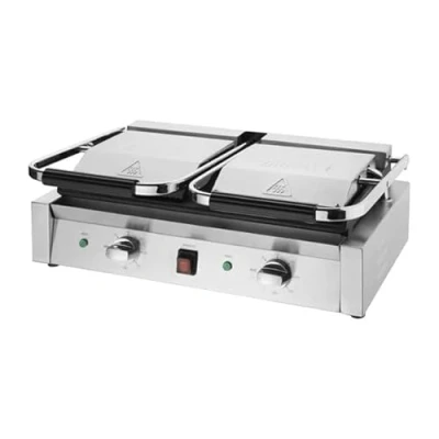 Image of Buffalo Bistro Double contact Grill Ribbed/Ribbed Plate