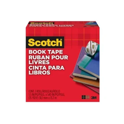 Image of Scotch Book Repair Tape Clear 1 Roll 38.1 mm x 13.7 m