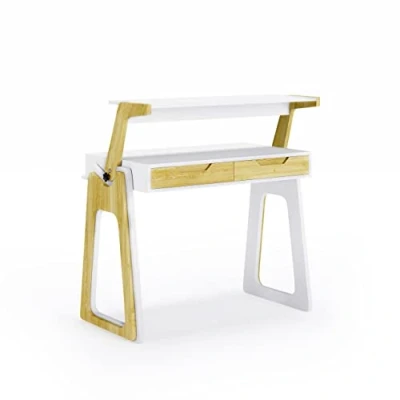 Image of ALPHASON Palmer AW3622 Sit Stand Desk White &amp; Oak
