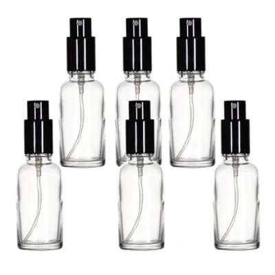 Image of YIZHAO 30ml Clear Glass Spray Bottle for Essential Oils, Small Empty Fine Mist Bottle, Cleaning, Aromatherapy, Cosmetic Sprays, Hair 6 Pcs