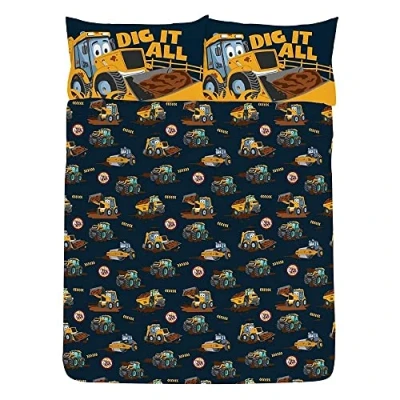 Image of JCB Double Duvet Cover My 1st Joey Design Official Reversible Bedding Set Polycotton