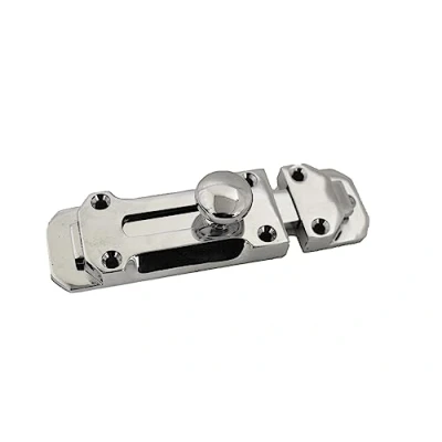 Image of Tower Door Bolt Heavy Duty 4&quot; 6&quot; Polished Chrome Brass Dead Lock Slide Bathroom Gate Latch 150mm (Polished Chrome, 150mm)
