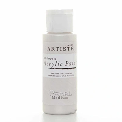 Image of Artiste Acrylic Paint Medium 59ml 2Oz Pearl, Quick Drying Professional Art, Craft and Hobby Artists Paint, Vibrant Colour, Water Based Paints Cover All Surfaces with Ease, Ideal for Travel