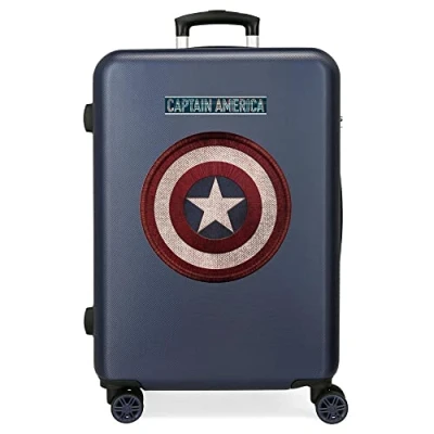 Image of Marvel Avengers Captain America Blue Medium Suitcase 48 x 68 26 cm Rigid ABS Combination Lock 70 Litre 3.7 kg 4 Double Wheels