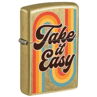 Image of Zippo Lighter, Street Brass