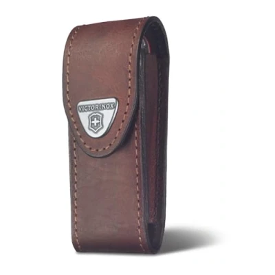 Image of Victorinox Leather Belt Pouch with Hook and Loop Fastener, 13 cm Length x 4 Height, Brown