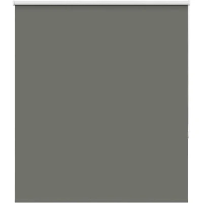 Image of vidaXL Roller Blind Blackout Grey 140x150 cm Fabric Width 136.6 Polyester