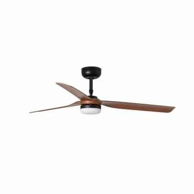 Image of Punt Led Black, Dark Wood Ceiling Fan With DC Motor